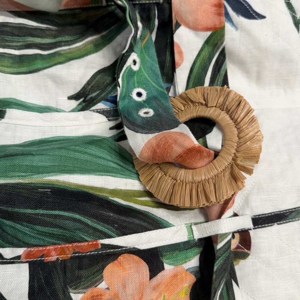 New Farm Rio Midnight McCaw Fiesta Floral Linen Blend Mini Dress - Picture 9 of 11